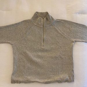 Cropped Quarter Zip Sweater - WhoWhatWear